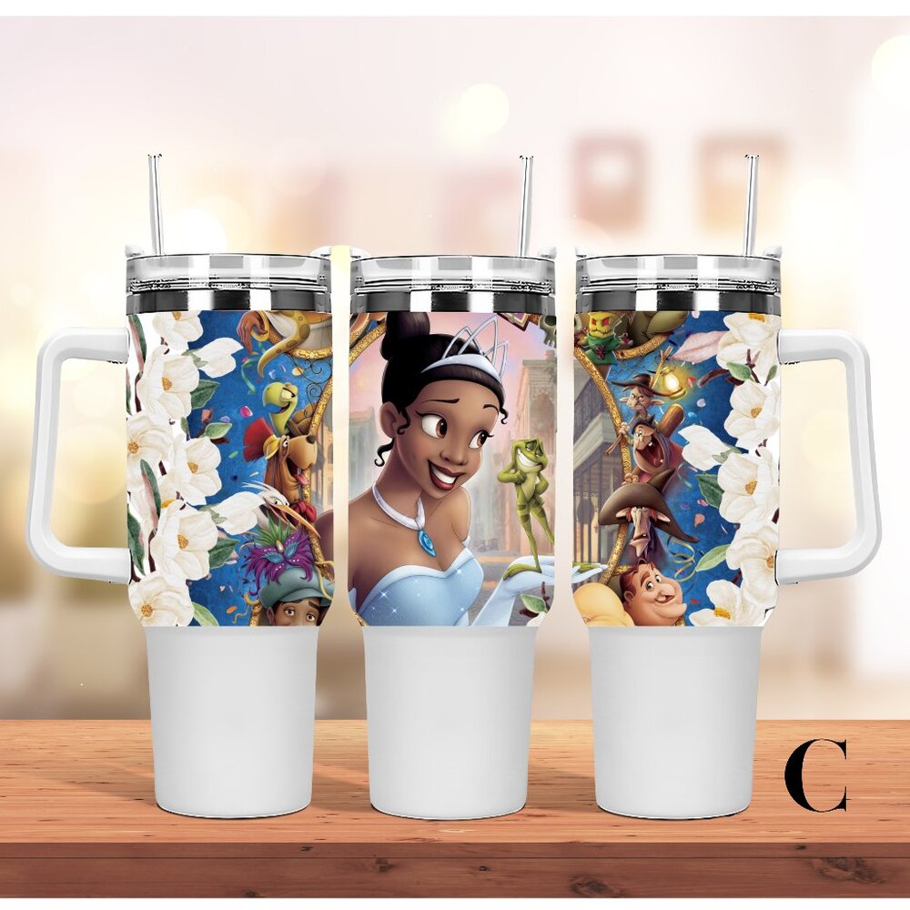 Disney Princess Tiana The Princess and the Frog 40oz Tumbler double wall stainle